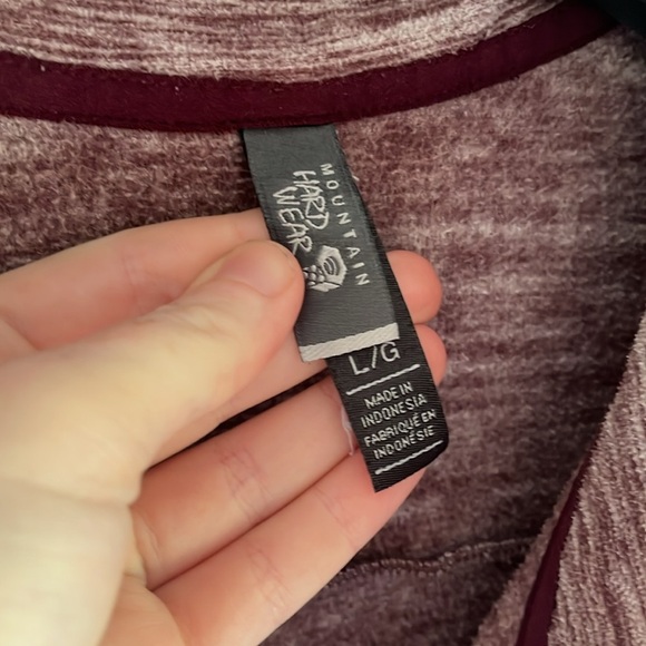 Mountain Hardwear Purple Heathered Print Zip Up Microfleece Sweater LARGE - Picture 7 of 10